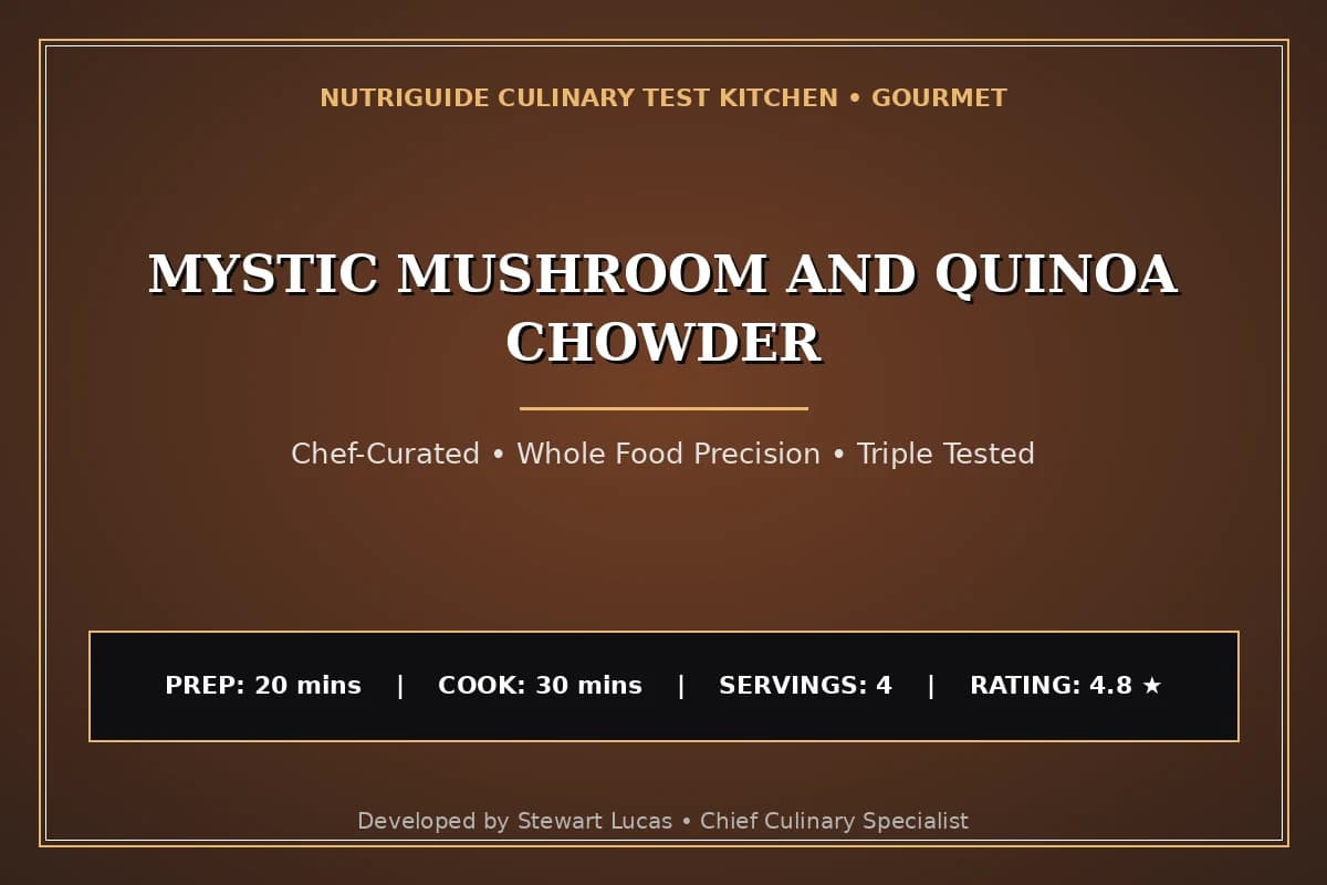 Mystic Mushroom And Quinoa Chowder