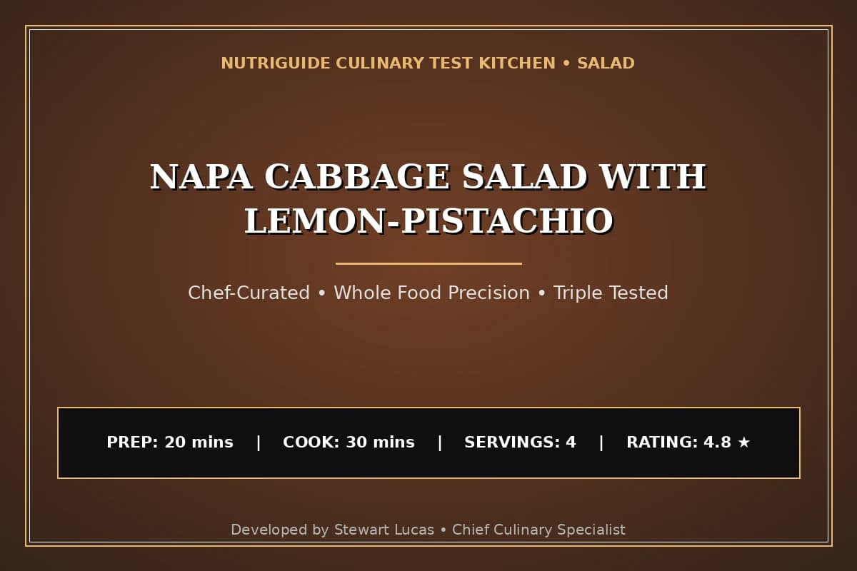 Napa Cabbage Salad With Lemon-Pistachio