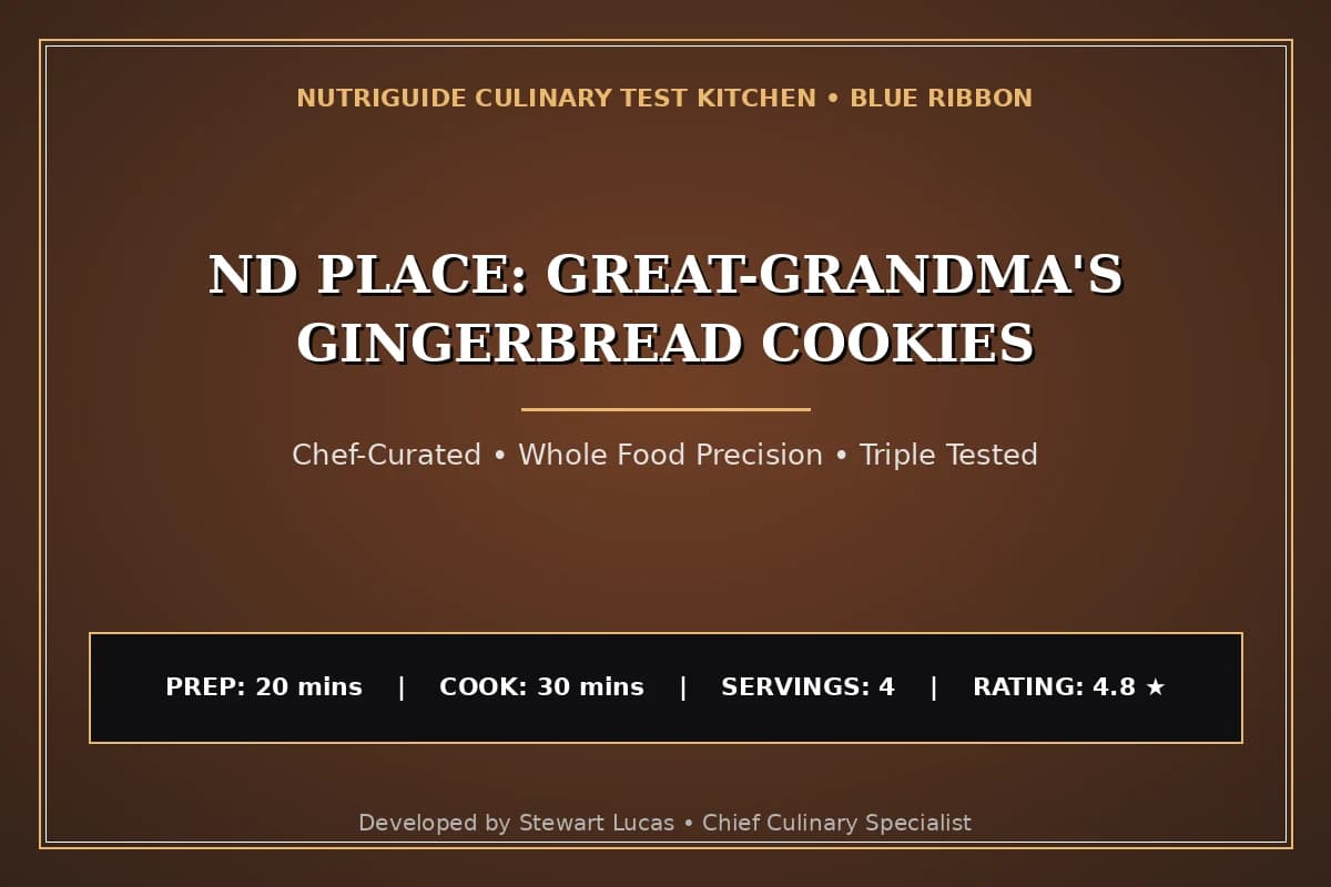 Nd Place: Great-Grandma'S Gingerbread Cookies