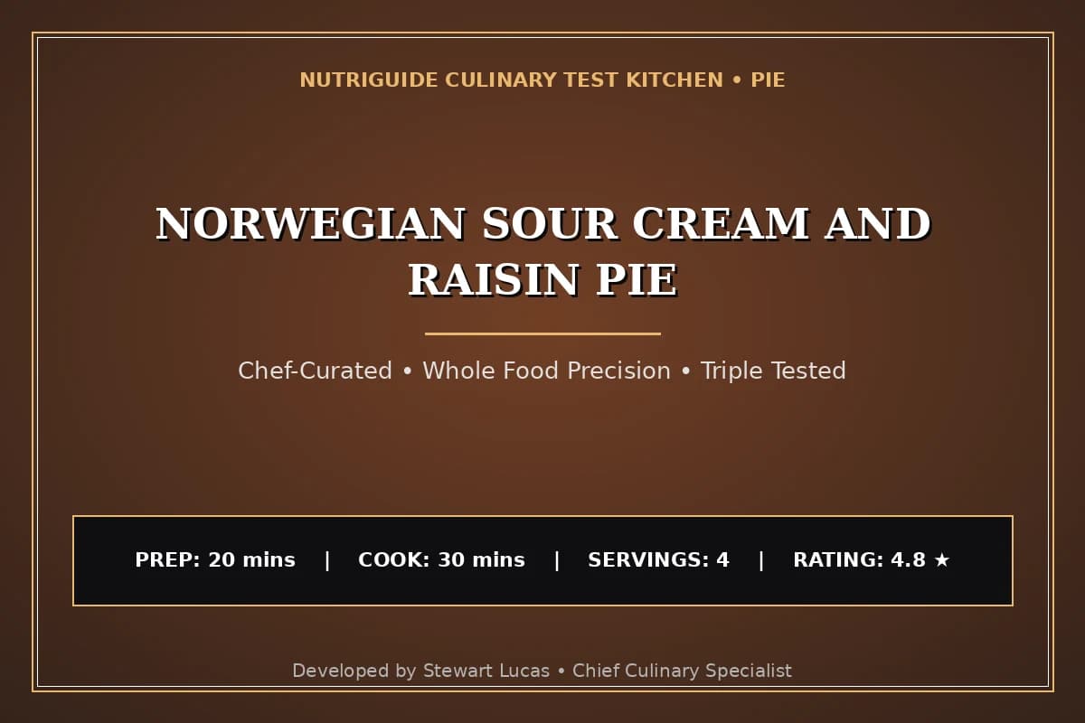 Norwegian Sour Cream And Raisin Pie