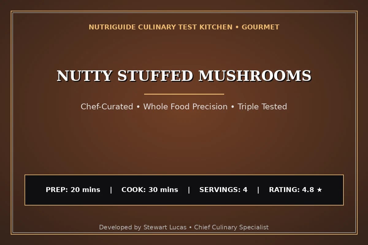 Nutty Stuffed Mushrooms