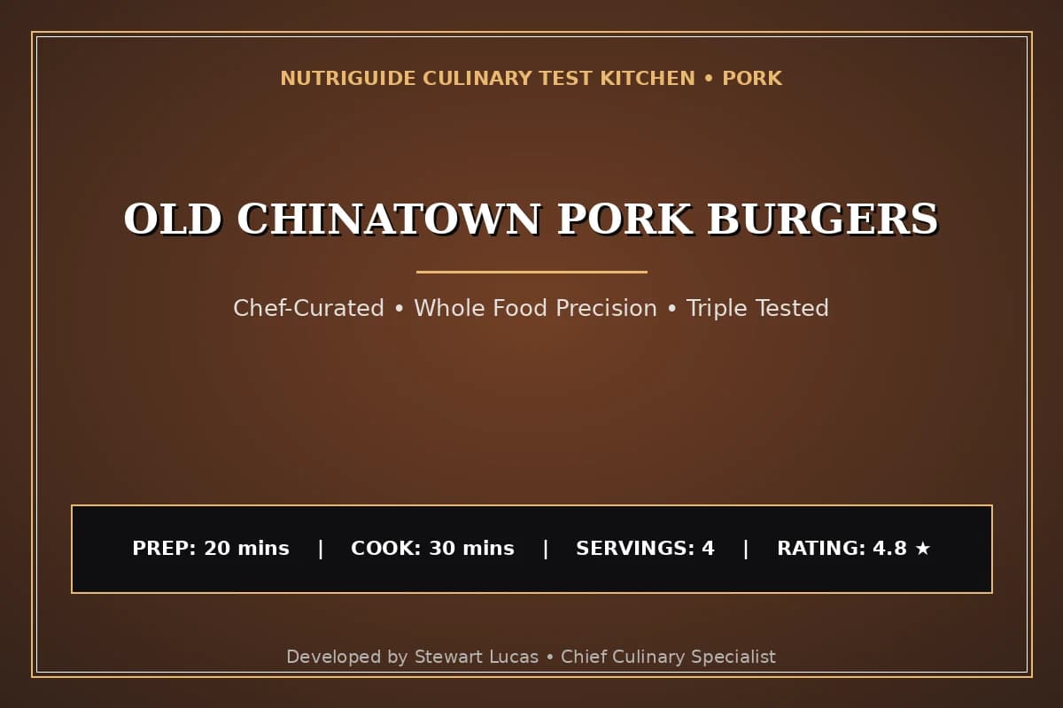Old Chinatown Pork Burgers