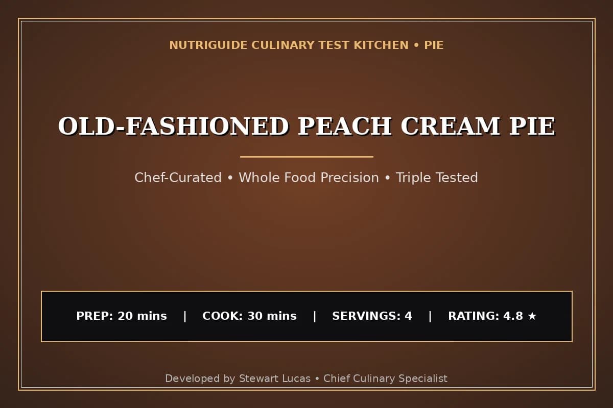 Old-Fashioned Peach Cream Pie
