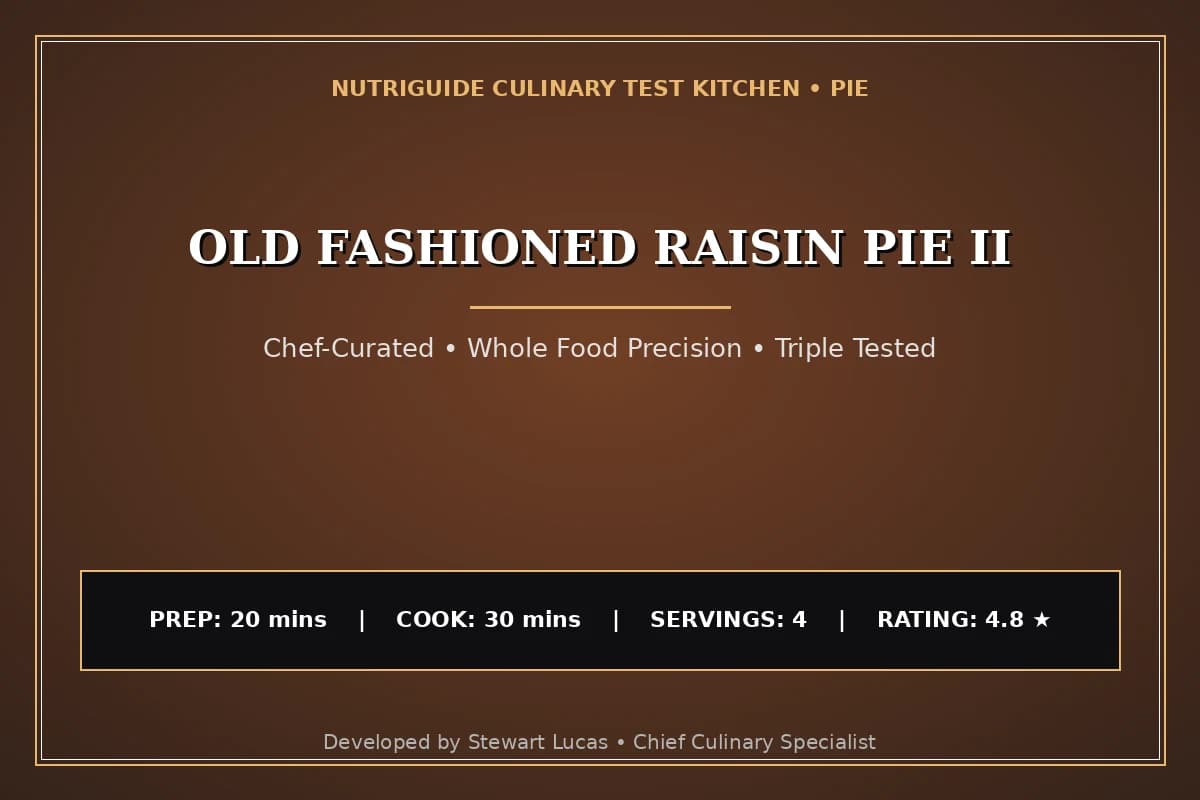 Old Fashioned Raisin Pie Ii