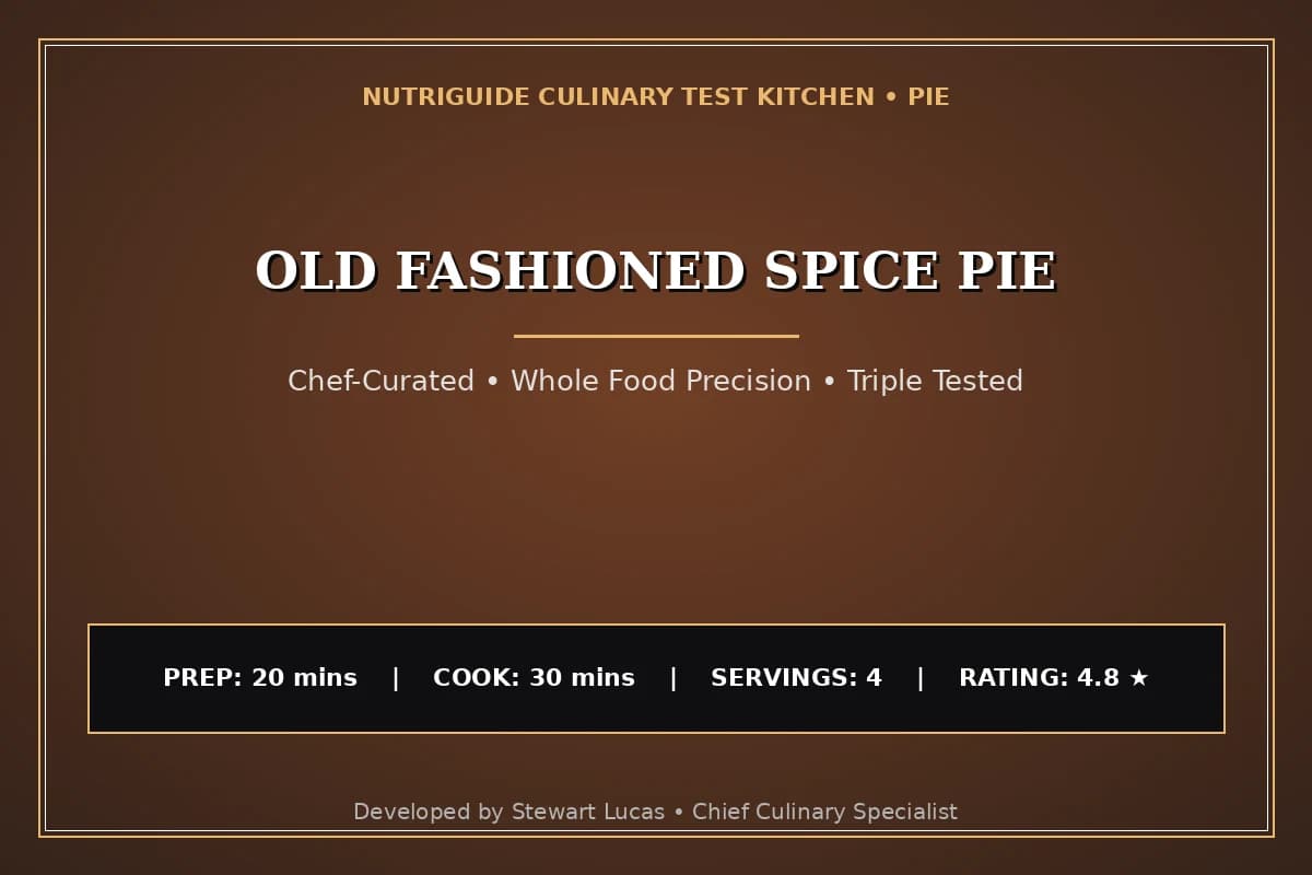 Old Fashioned Spice Pie