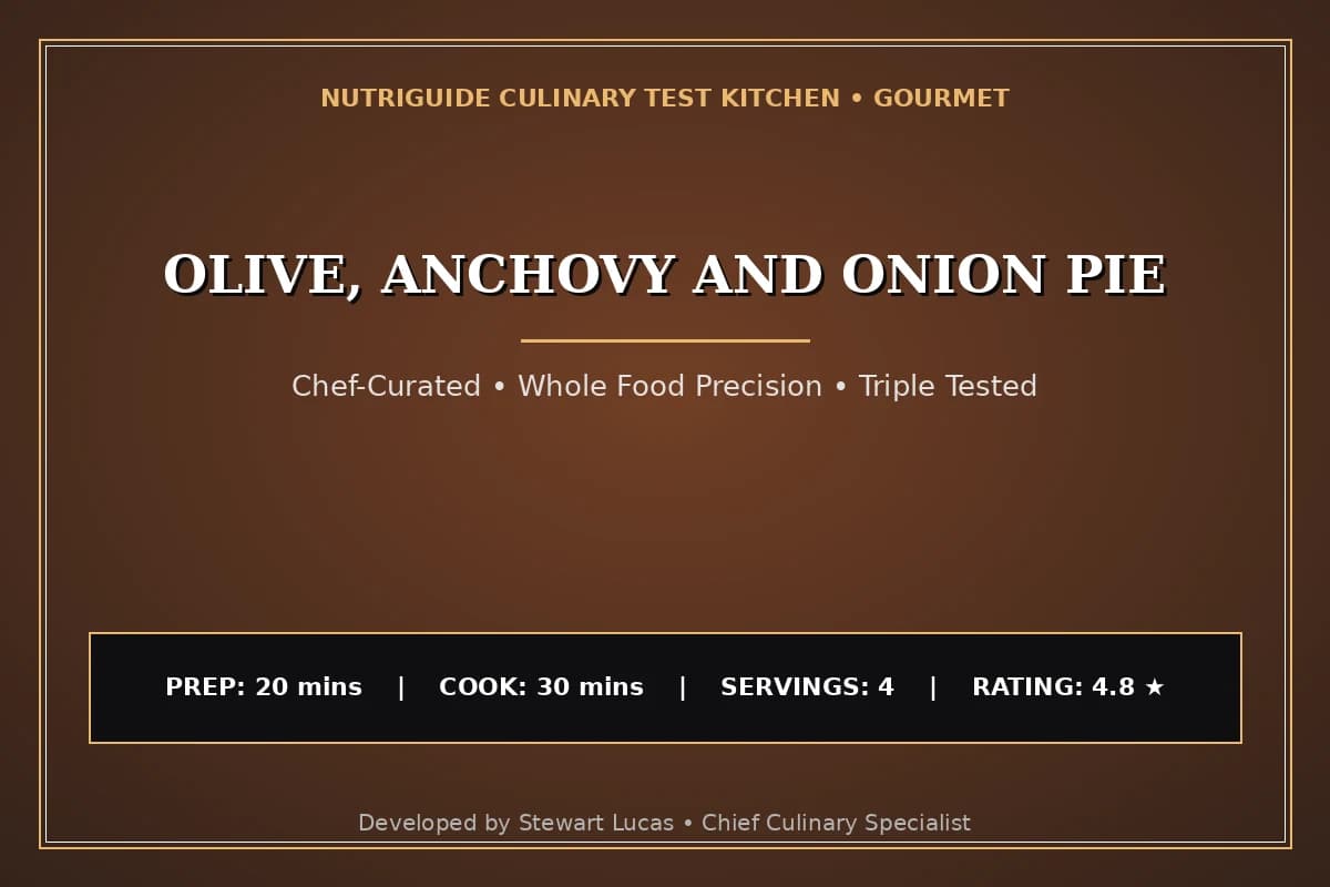 Olive, Anchovy And Onion Pie