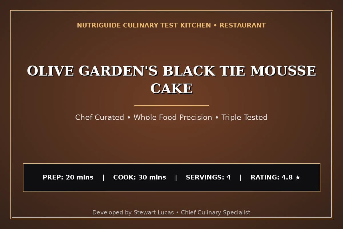 Olive Garden'S Black Tie Mousse Cake