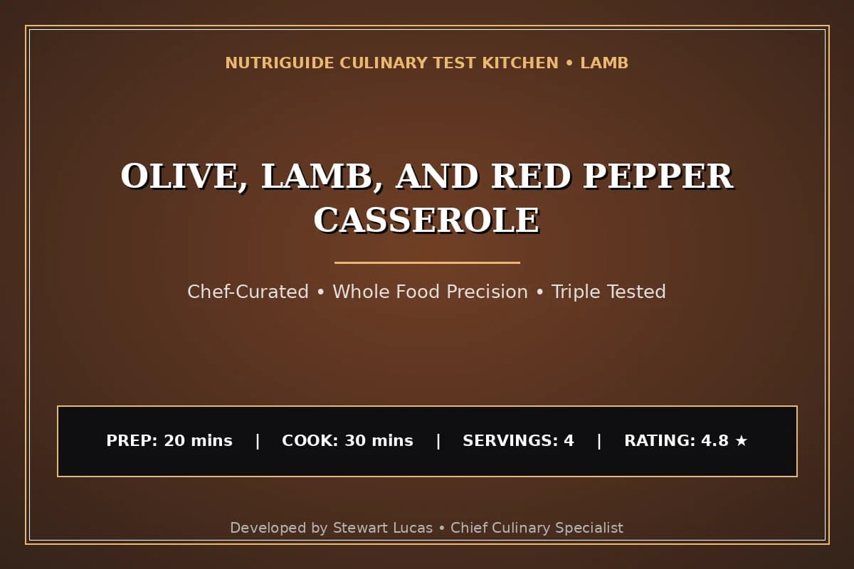 Olive, Lamb, And Red Pepper Casserole