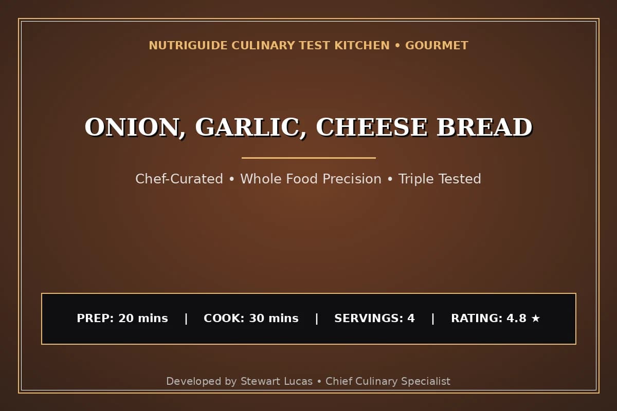 Onion, Garlic, Cheese Bread