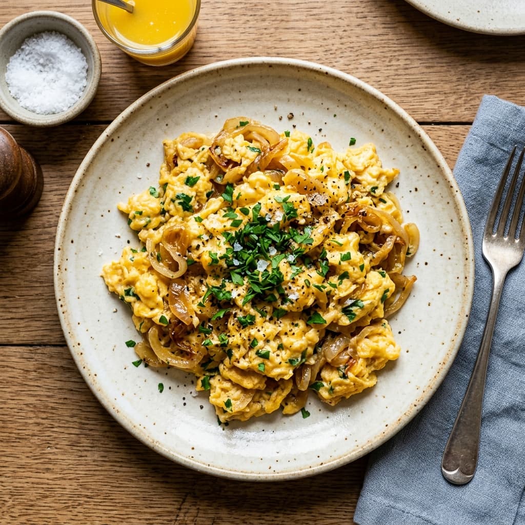 Onion Scrambled Eggs