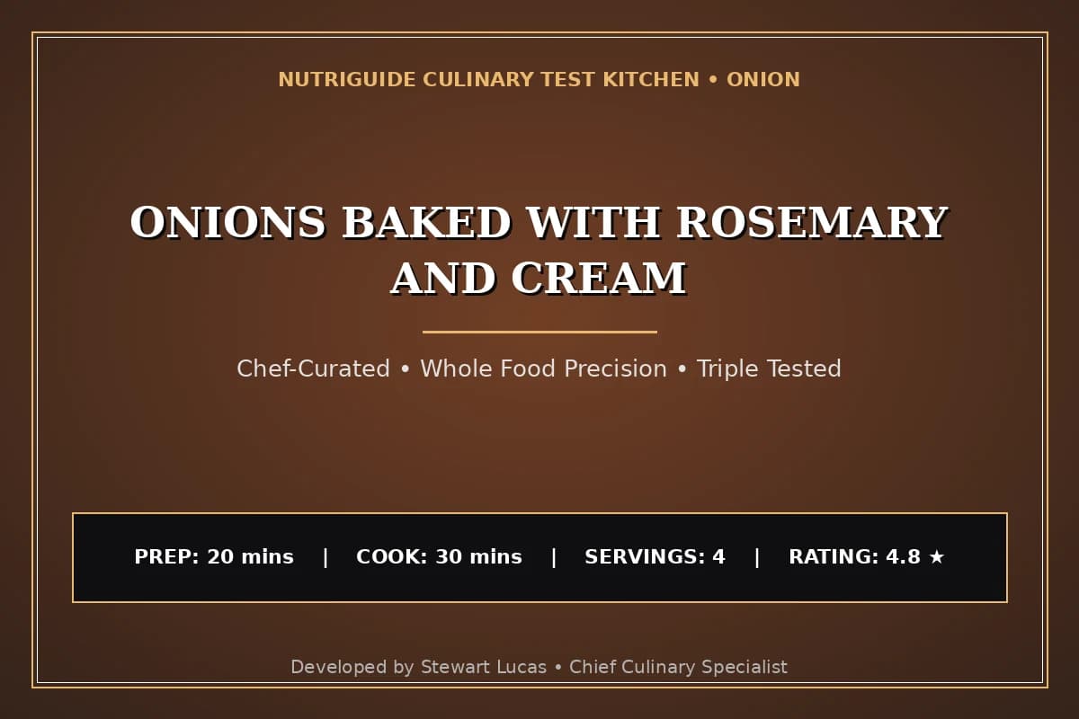 Onions Baked With Rosemary And Cream