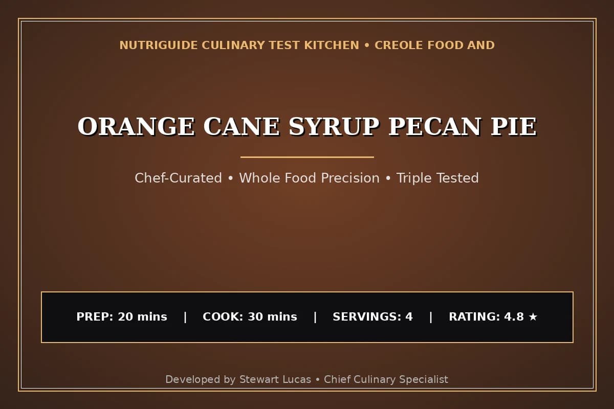 Orange Cane Syrup Pecan Pie