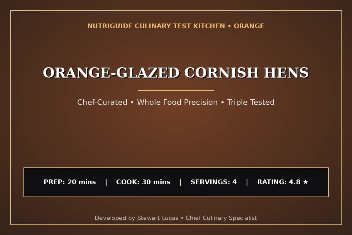 Orange-Glazed Cornish Hens