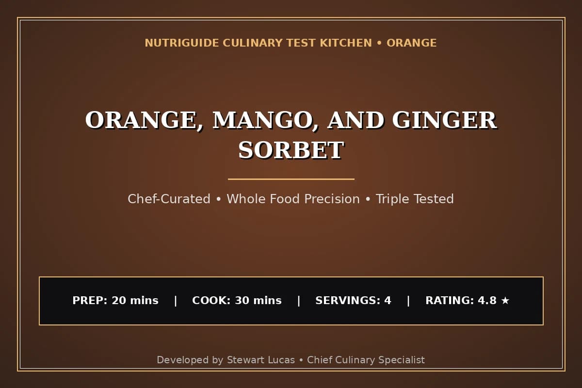 Orange, Mango, And Ginger Sorbet
