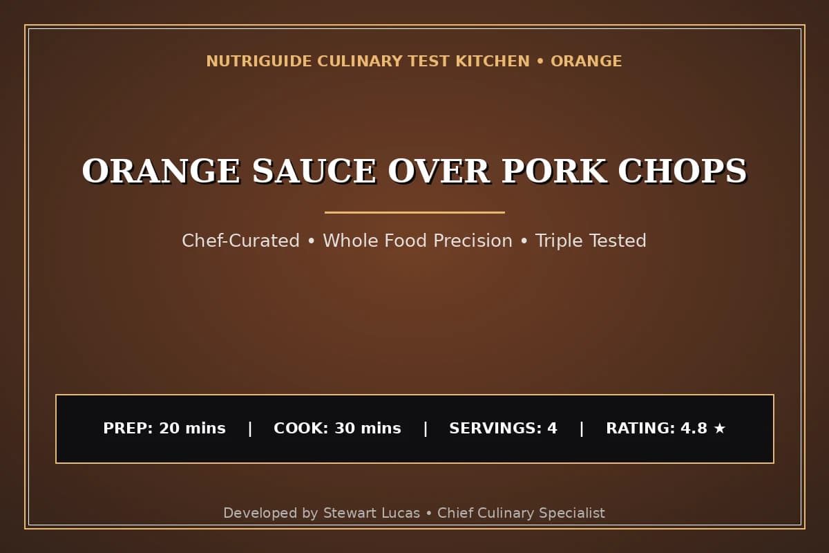 Orange Sauce Over Pork Chops