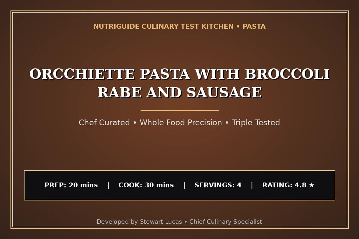 Orcchiette Pasta With Broccoli Rabe And Sausage