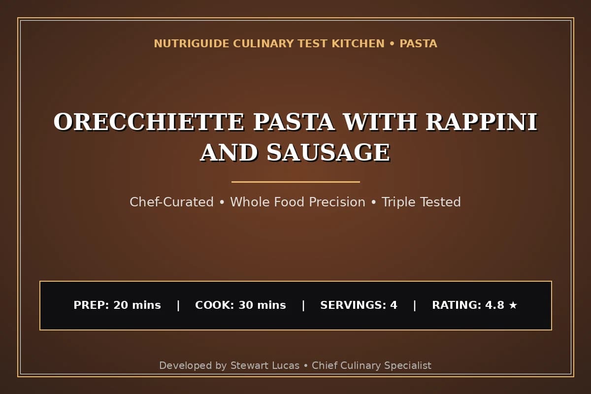 Orecchiette Pasta With Rappini And Sausage