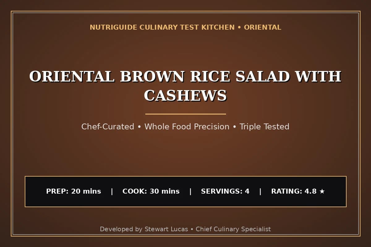 Oriental Brown Rice Salad With Cashews