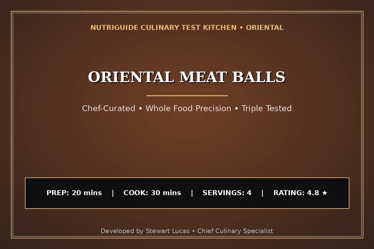 Oriental Meat Balls
