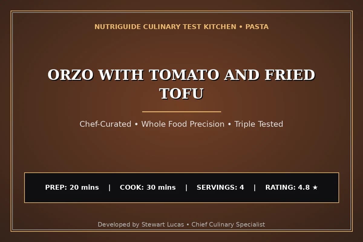 Orzo With Tomato And Fried Tofu
