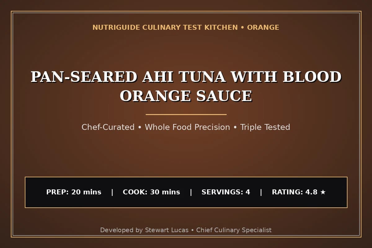 Pan-Seared Ahi Tuna With Blood Orange Sauce