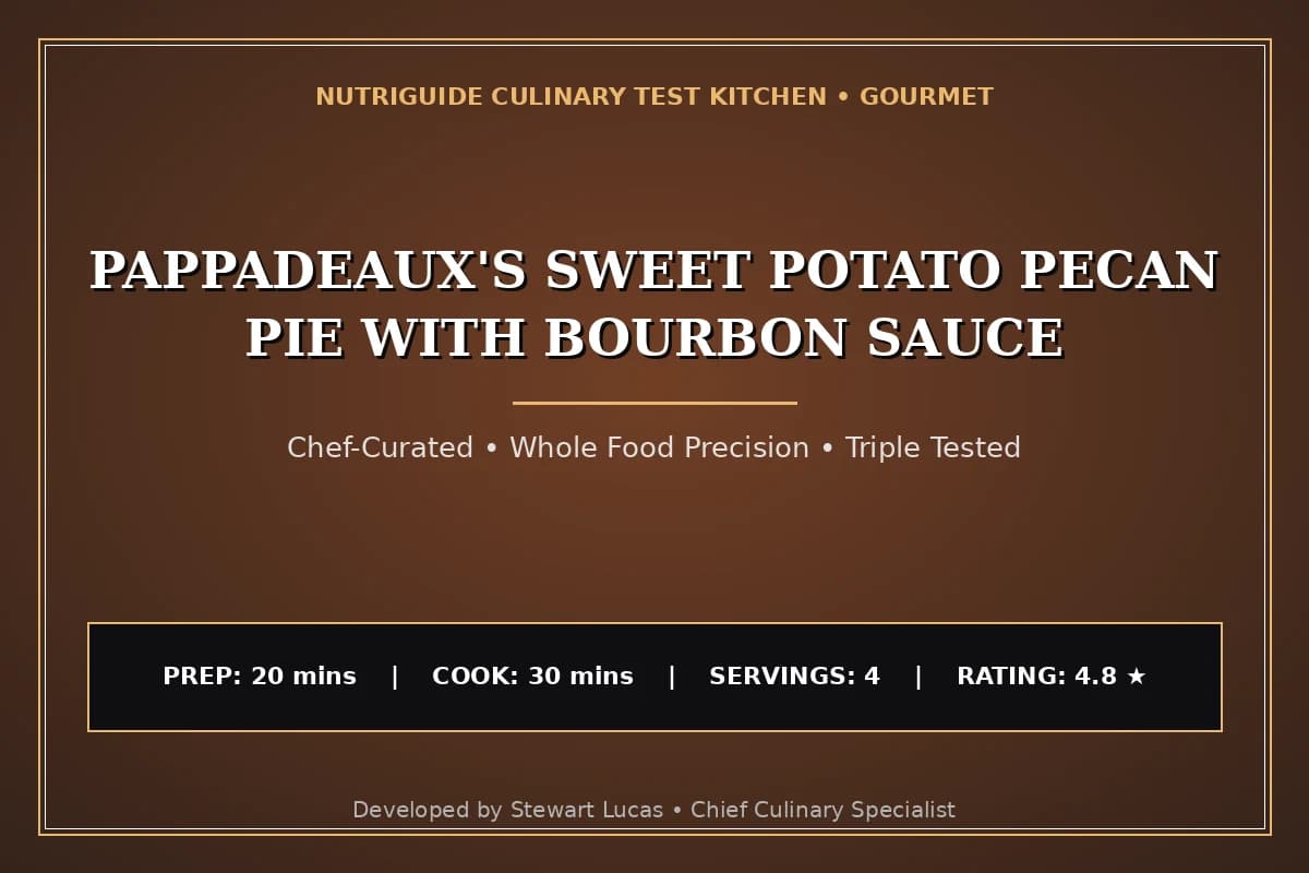 Pappadeaux'S Sweet Potato Pecan Pie With Bourbon Sauce