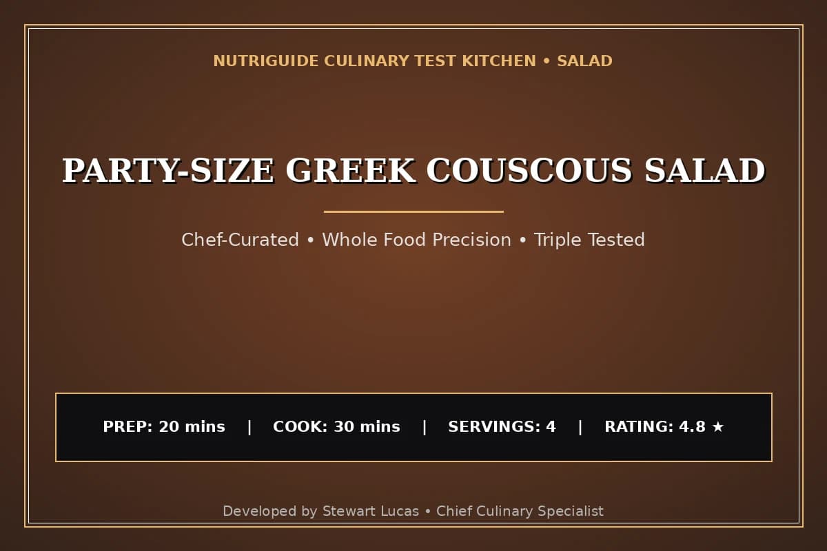 Party-Size Greek Couscous Salad