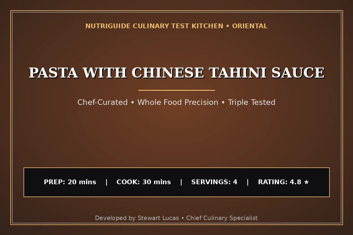 Pasta With Chinese Tahini Sauce