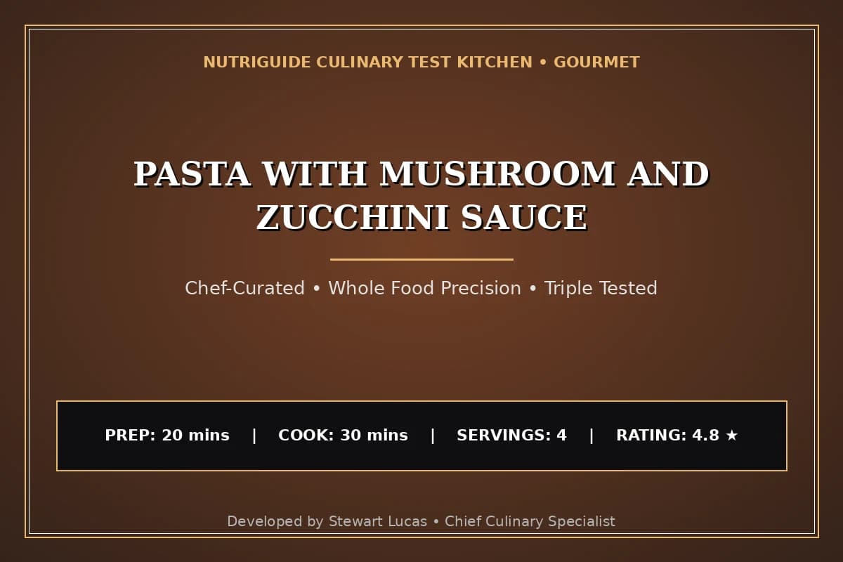 Pasta With Mushroom And Zucchini Sauce