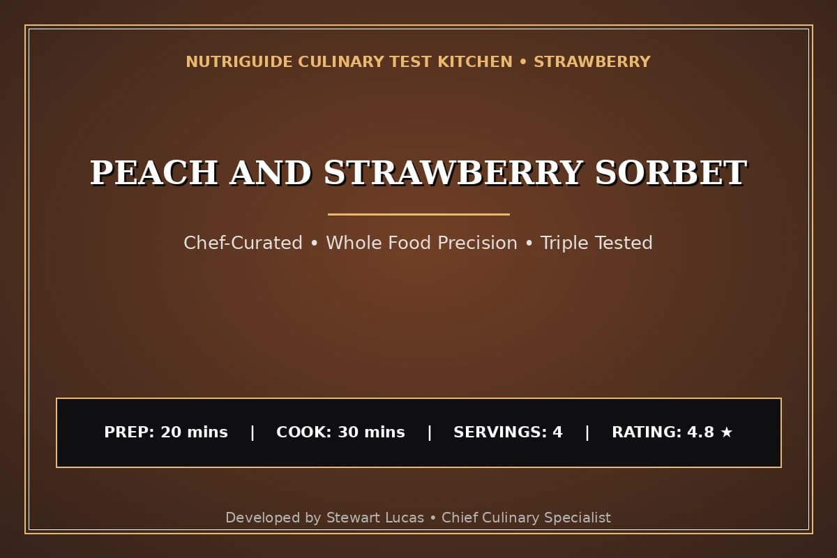 Peach And Strawberry Sorbet