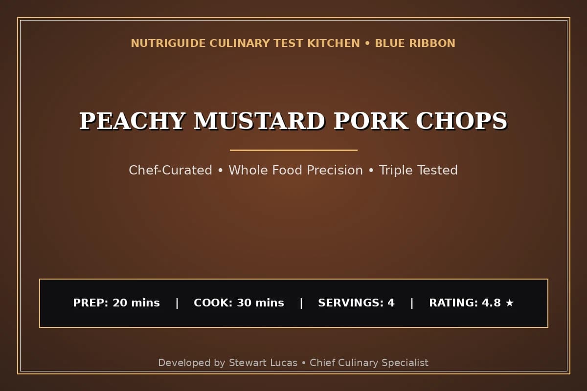 Peachy Mustard Pork Chops