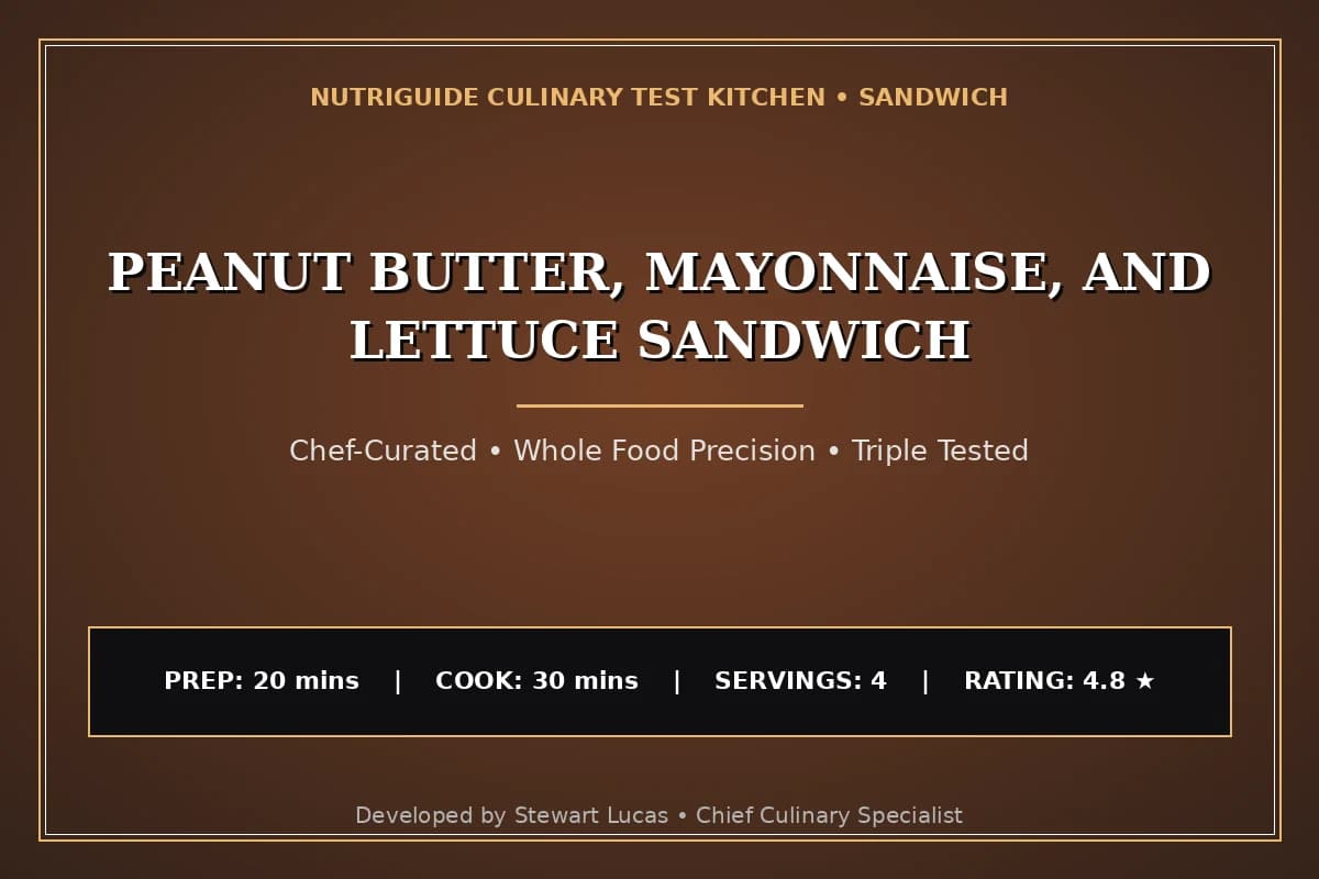 Peanut Butter, Mayonnaise, And Lettuce Sandwich