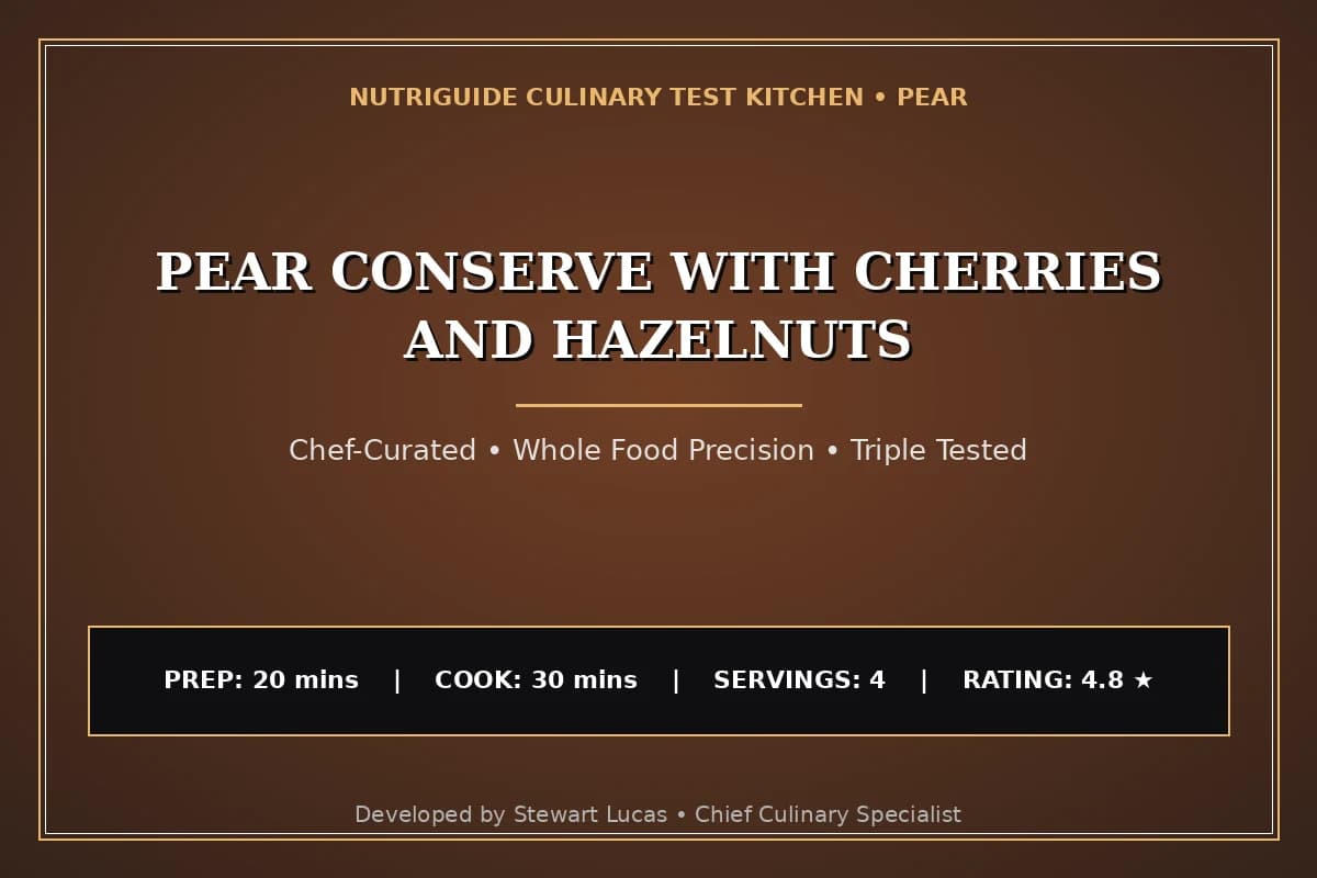 Pear Conserve With Cherries And Hazelnuts