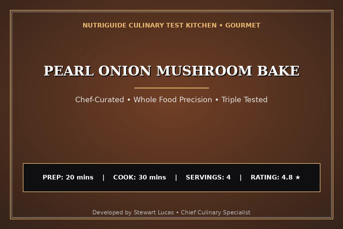 Pearl Onion Mushroom Bake