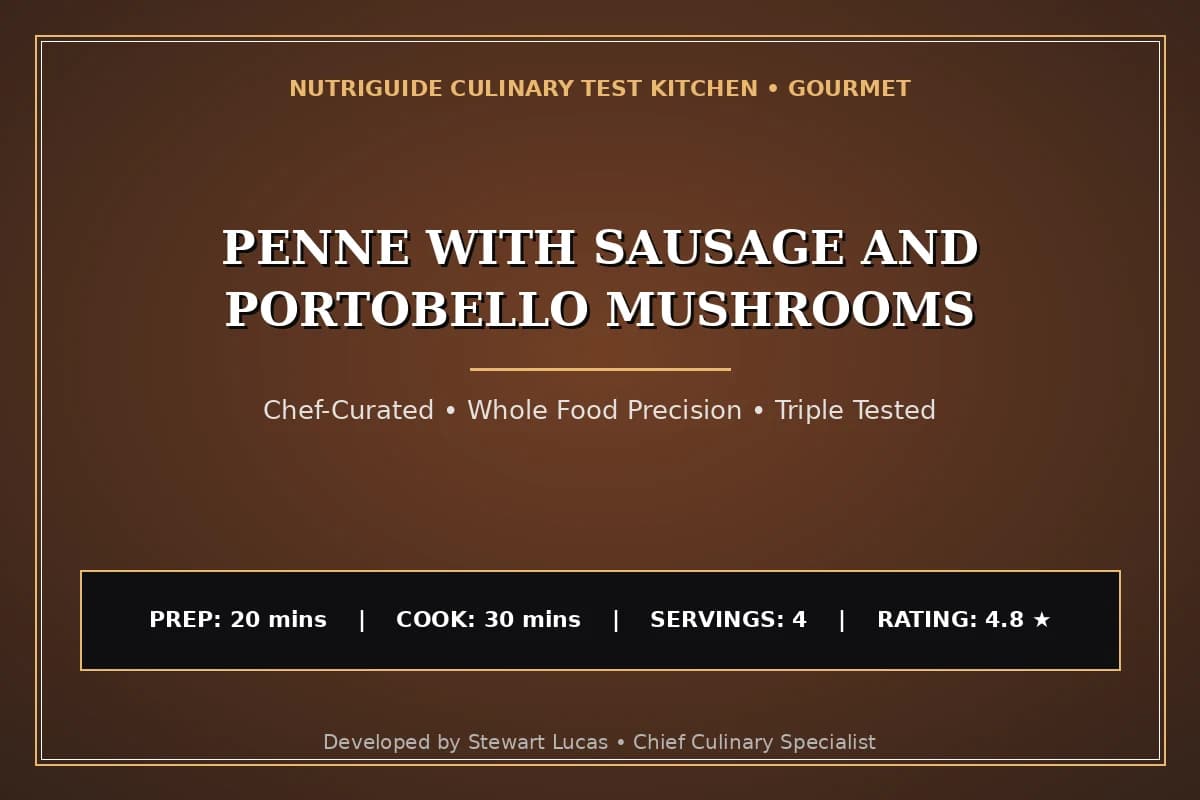 Penne With Sausage And Portobello Mushrooms