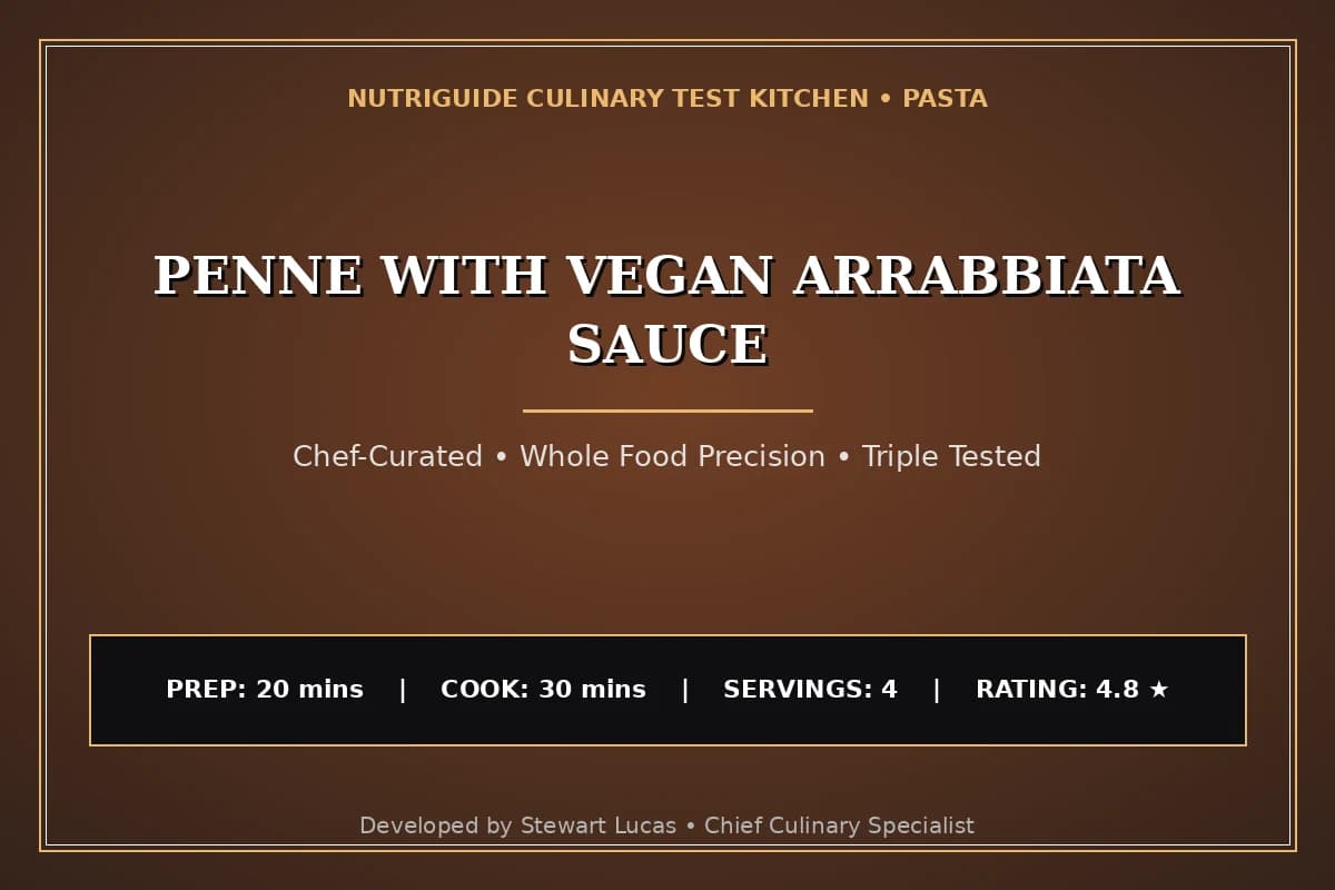 Penne With Vegan Arrabbiata Sauce