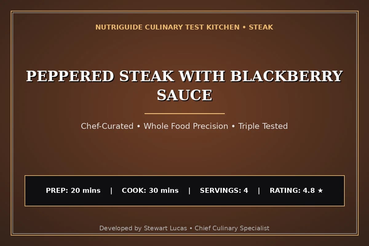 Peppered Steak With Blackberry Sauce