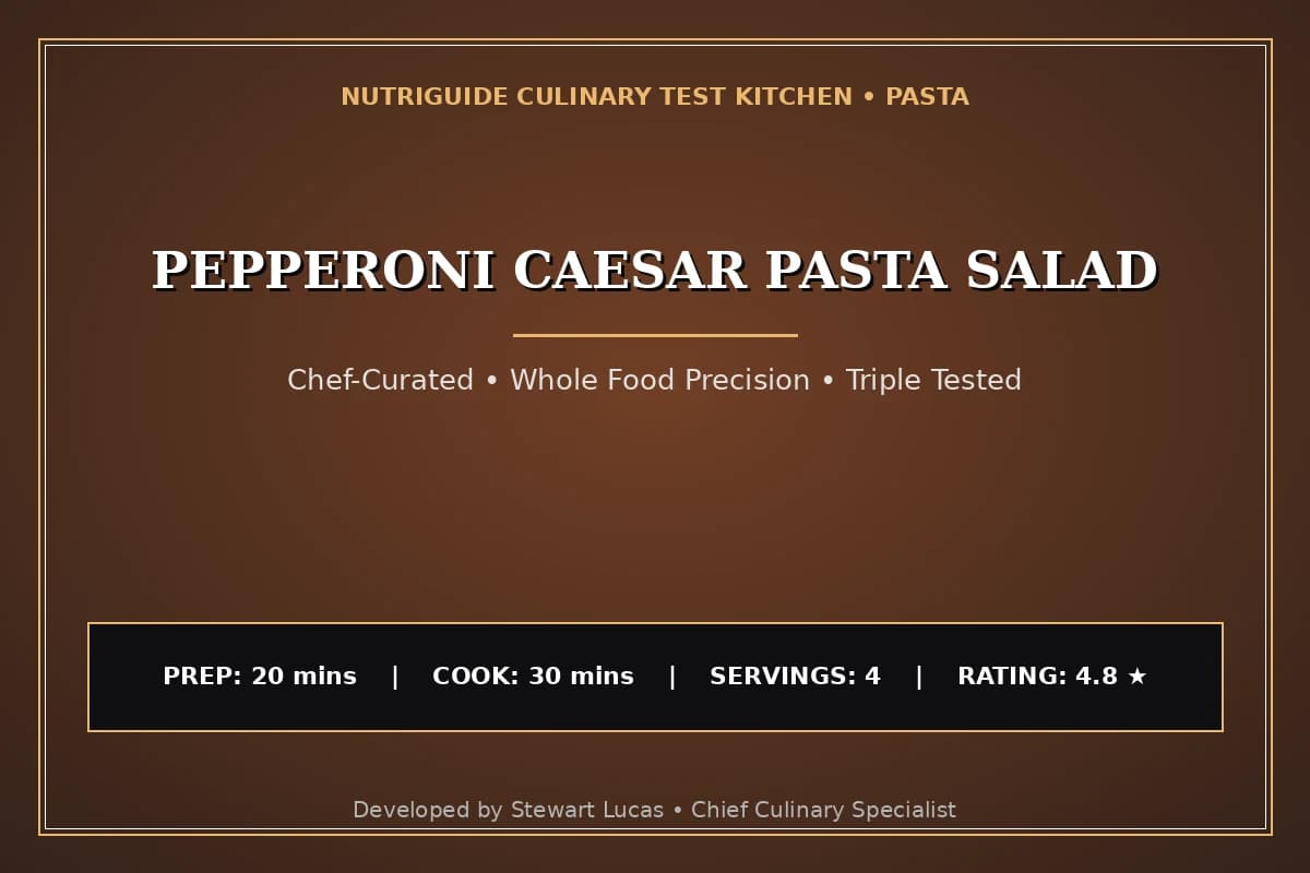 Pepperoni Caesar Pasta Salad
