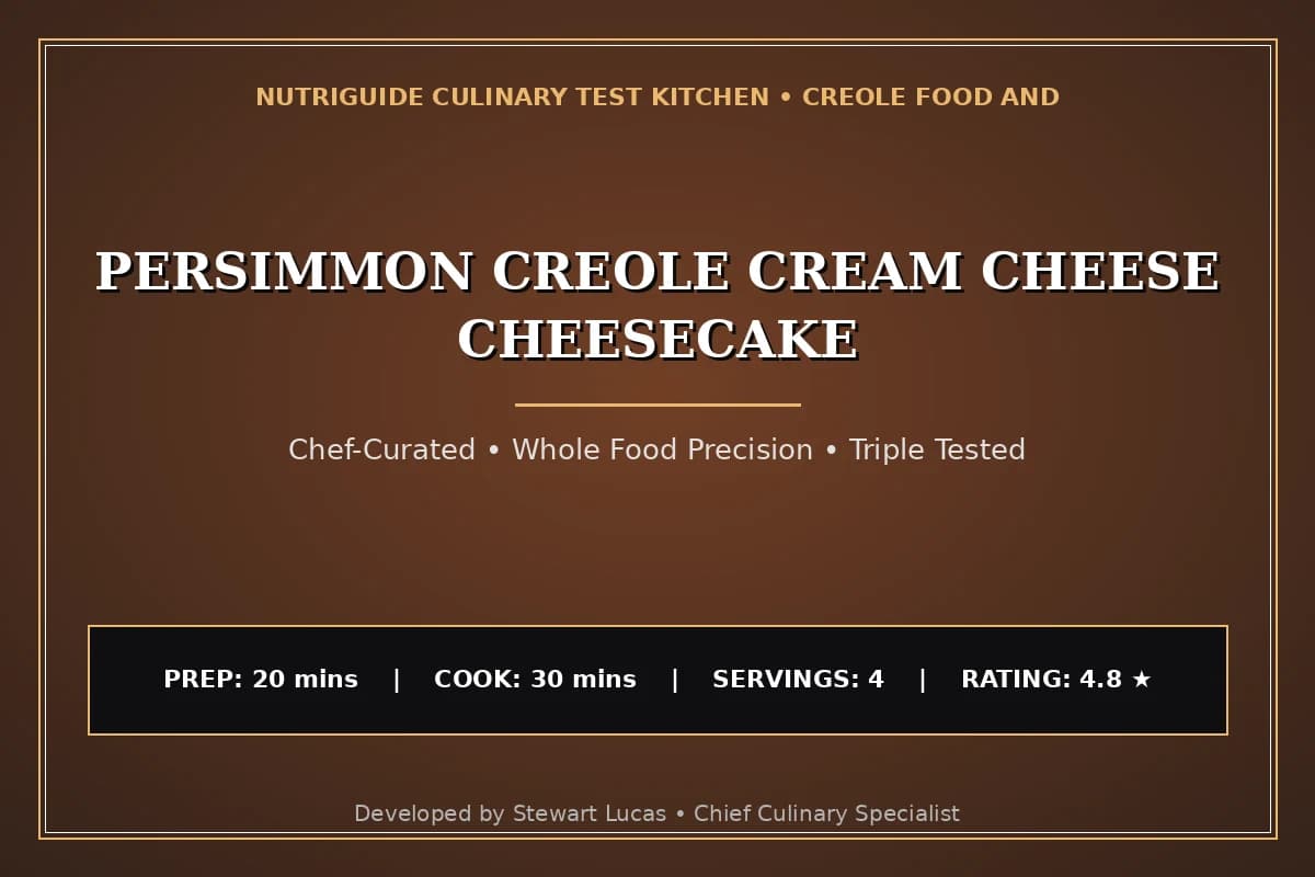 Persimmon Creole Cream Cheese Cheesecake