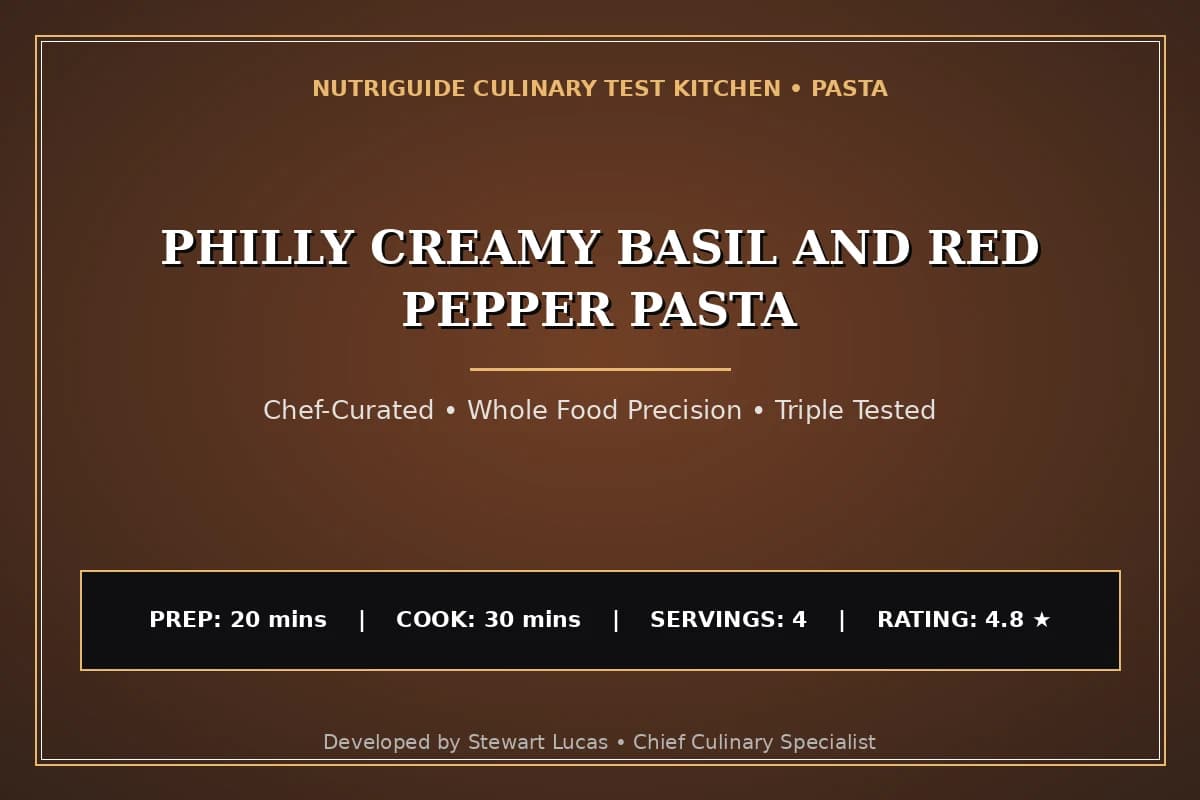 Philly Creamy Basil And Red Pepper Pasta