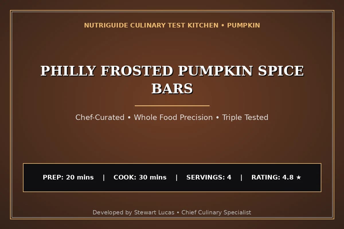 Philly Frosted Pumpkin Spice Bars