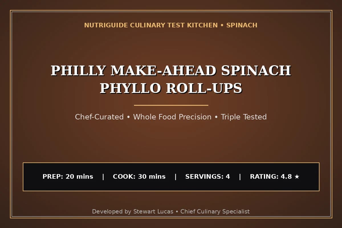 Philly Make-Ahead Spinach Phyllo Roll-Ups