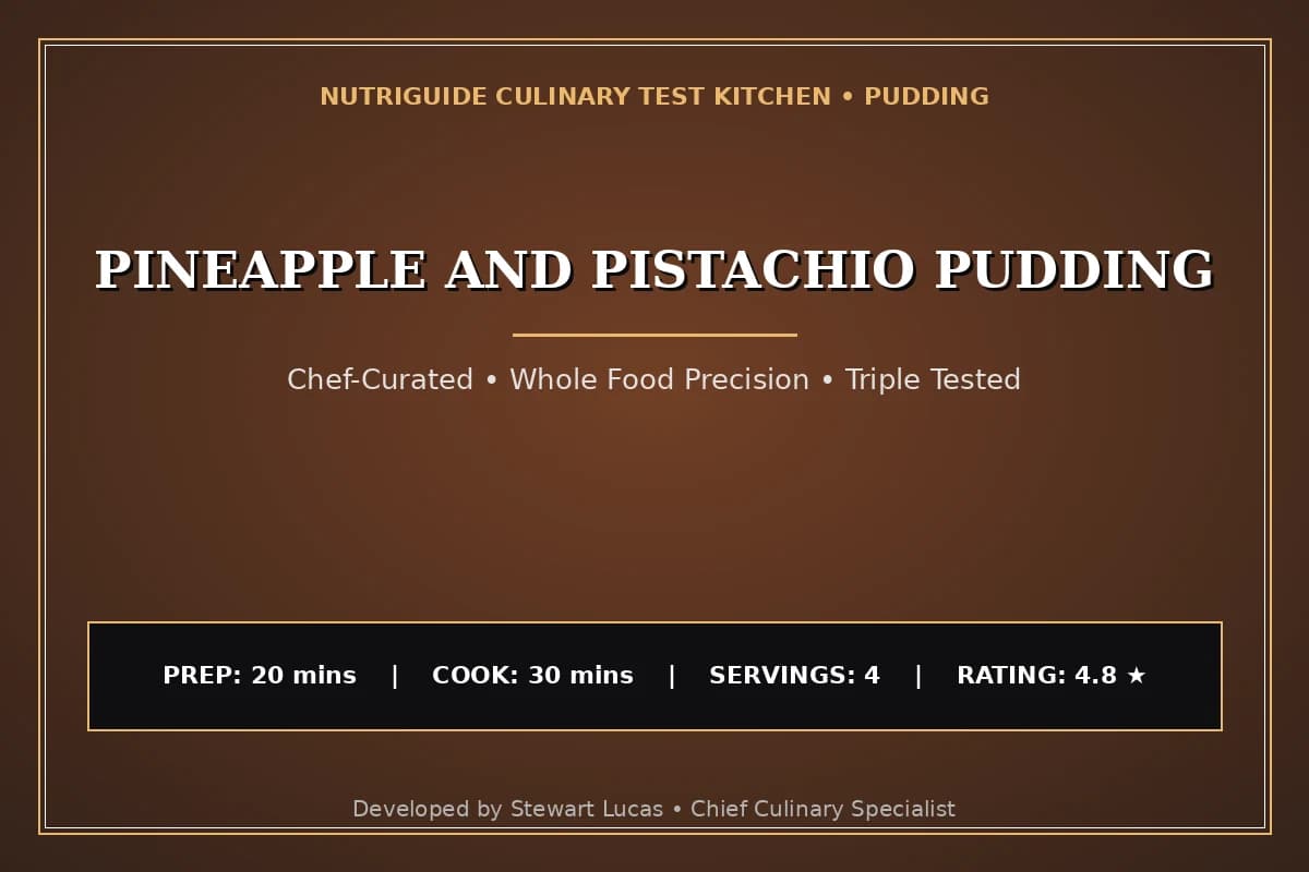 Pineapple And Pistachio Pudding