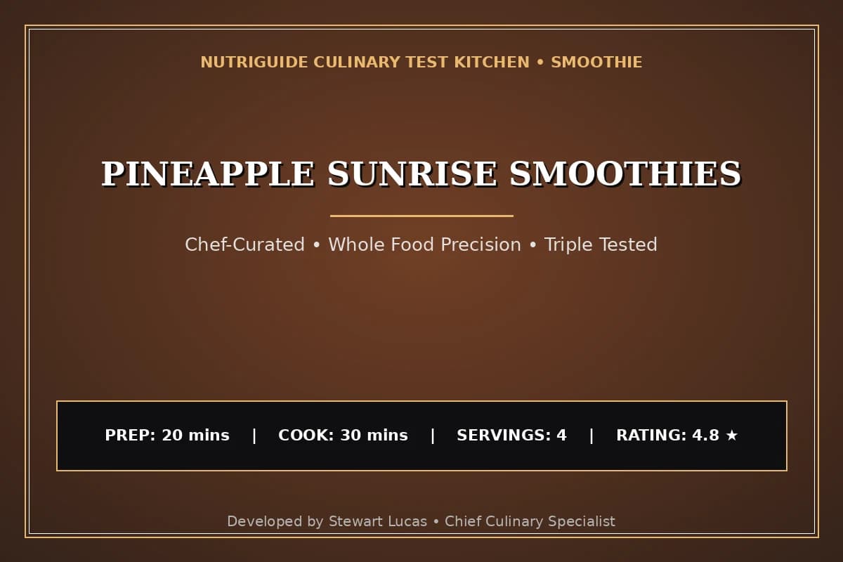 Pineapple Sunrise Smoothies