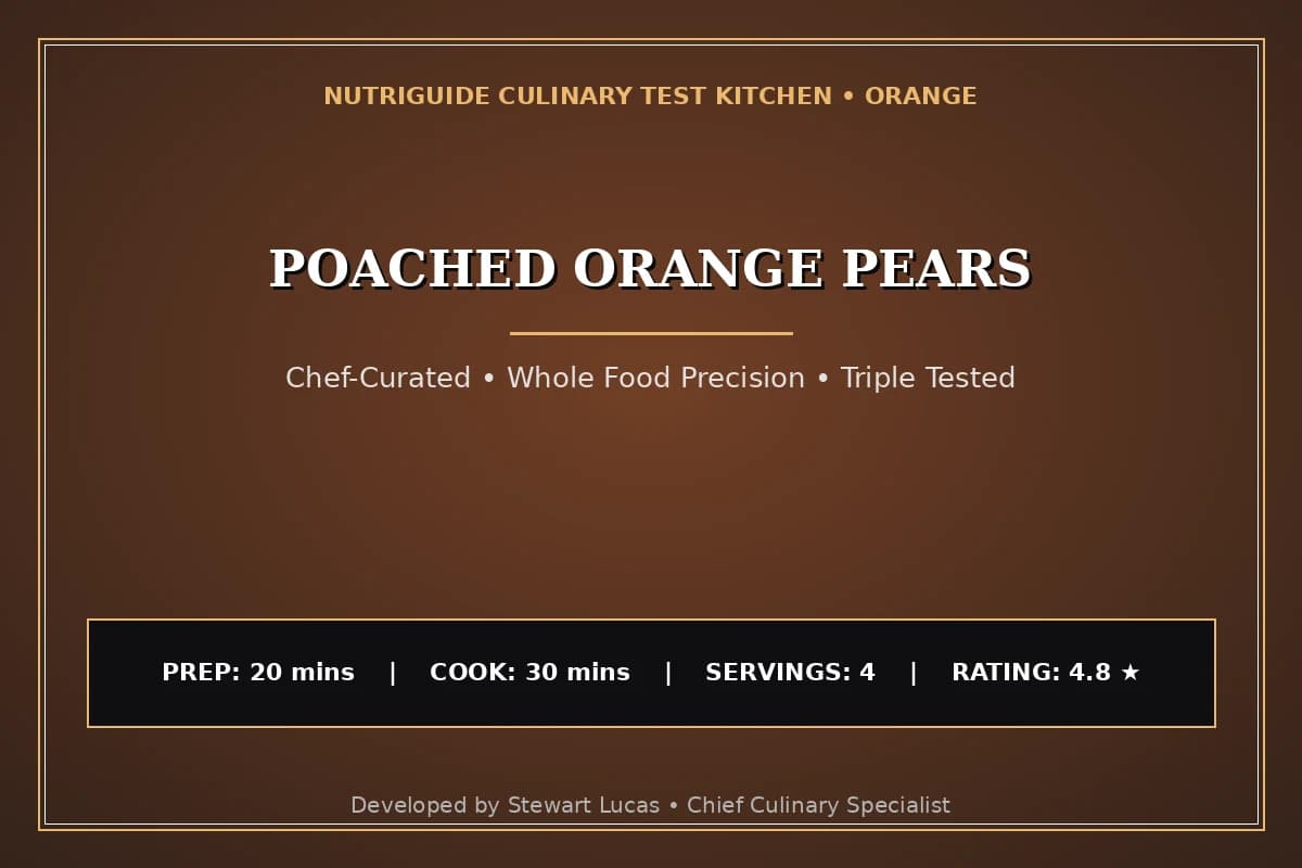 Poached Orange Pears
