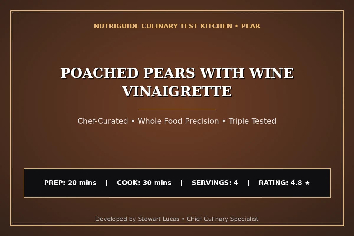 Poached Pears With Wine Vinaigrette
