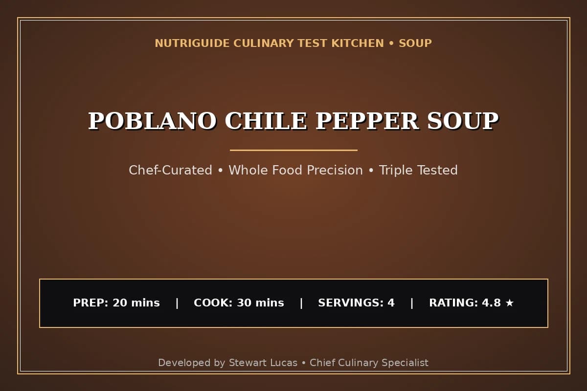 Poblano Chile Pepper Soup