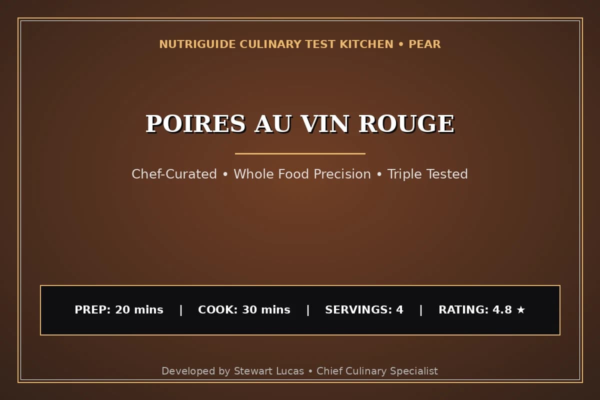 Poires Au Vin Rouge
