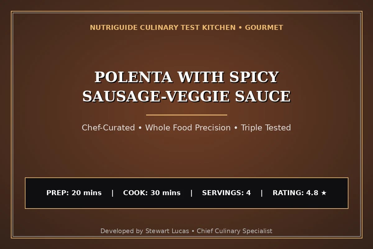 Polenta With Spicy Sausage-Veggie Sauce