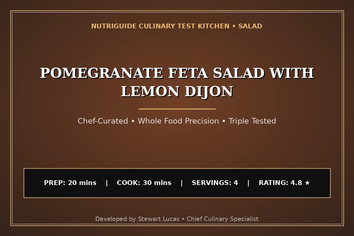 Pomegranate Feta Salad With Lemon Dijon